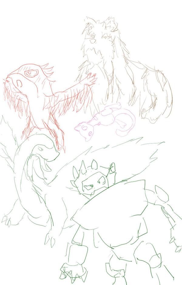 フォロワーさんに言われたポケモンを何も見ないで描く