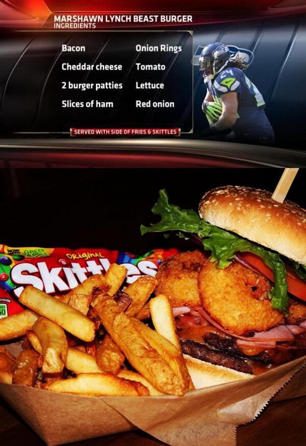 The <a href="/Seahawks/">xz* - Seattle Seahawks</a> on Saturday will be selling the Marshawn Lynch #BeastBurger at Century Field in game vs Saints.