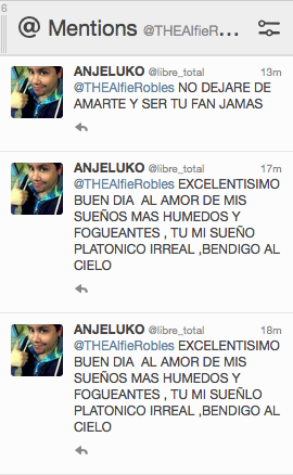 THEAlfieRobles's tweet photo. Wow. #thisDeep #thisHard <3 *se siente amado* โฆโฆ. *y stalkeado*โฆ D: http://t.co/Tkthnu3fKS