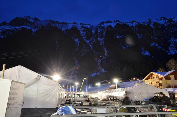 WengenSwiss's tweet photo. Building up the #WorldCup festival area in #Wengen. Thursday in one week will be the opening ceremony. #lauberhorn http://t.co/7m8KZDMGt4