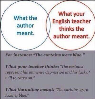 byreIatable's tweet photo. My english professor vs. the author http://t.co/Ta6LoljNww