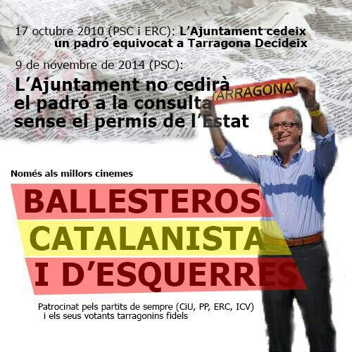 CatDiuProu's tweet photo. @pfballesteros @socialistes_cat Tarragona primer ajuntament que pacta ab el PP boicotejar el referèndum #dretadecidir http://t.co/QRjbFqjwUy