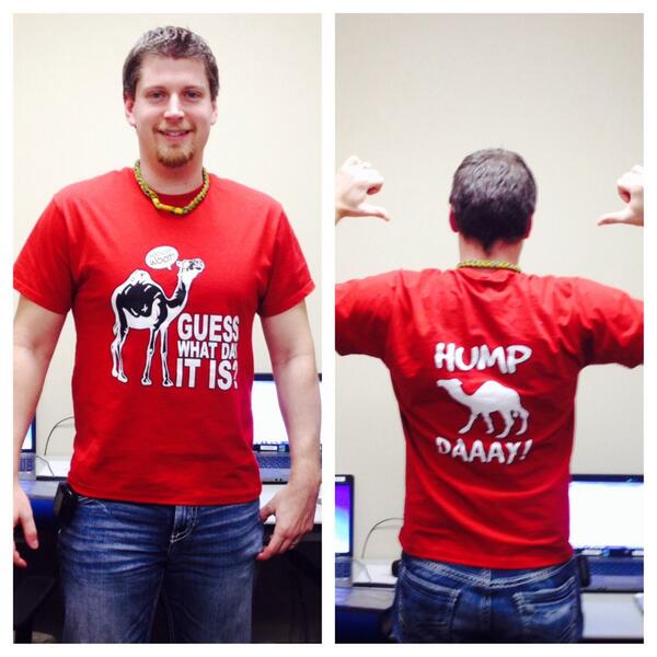 Jacqobean's tweet photo. @RobbyD37712 HUMP DAYYYY #calebthecamel #humpday http://t.co/2i6SI0zeVF