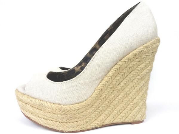 SpinningWdrobe's tweet photo. Betsey Johnson 'Valll' Natural Linen Open Toe Wedges- UK Size 4.5 (EUR 37.5) - http://t.co/pJuQfNJ7vX http://t.co/KHxSQMKFPa