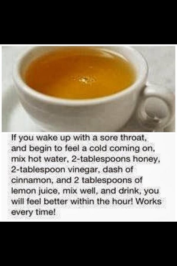 AyooItsBree's tweet photo. If you wake up with a sore throat... 😷 Try this 😘 http://t.co/Pjf7o0IUay