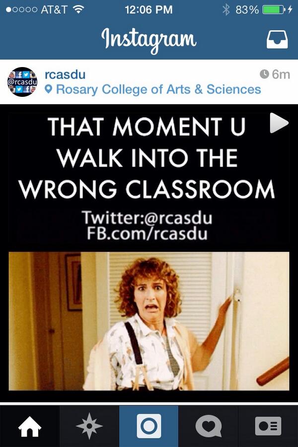 RCASdu's tweet image. Welcome back! REMEMBER follow the MONDAY schedule : )
#OOPS #WRONGCLASS #DominicanUniversity #TODOLIST #DirtyDancing