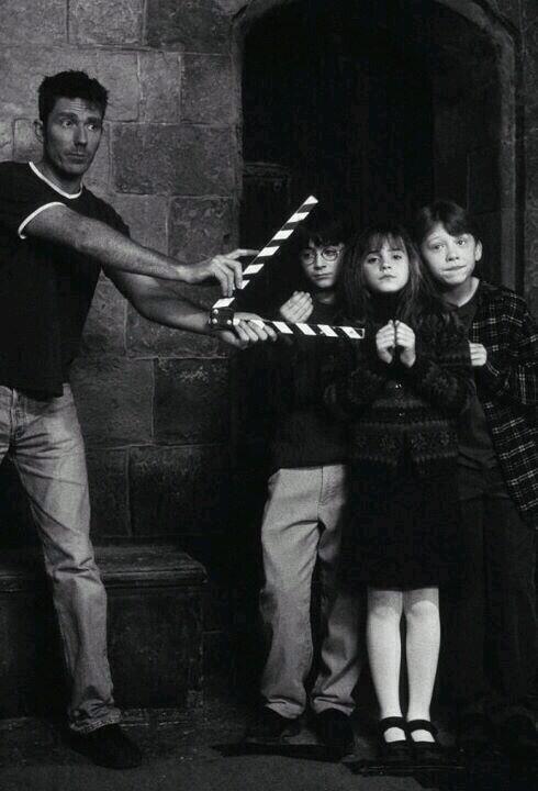 Harry, Hermione, y Ron, en la primera película de Harry Potter.
