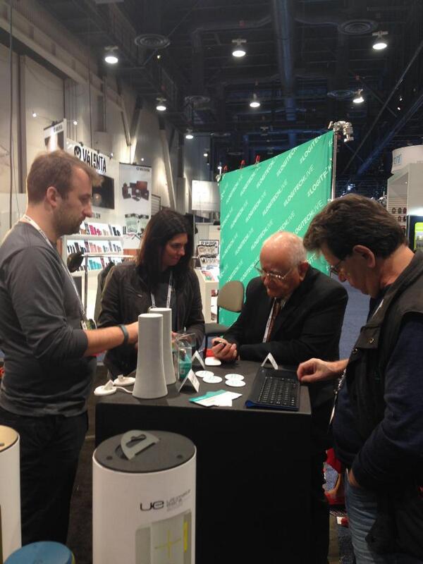 Logitech's tweet image. Which product would you choose for your first #LogitechLive review? so many choices... #CES2014 #helpafanout