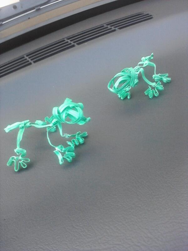 elmerlito's tweet photo. even since i was real little i hav made little characters out of the green twist ties from the produce department http://t.co/oaJquYLzxs