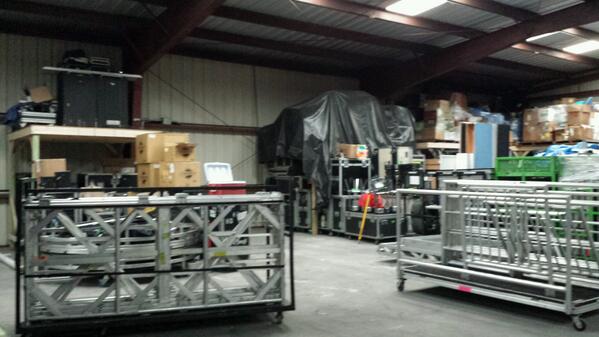 Looking at all the gear at Shockwave . Papa Roach, A Day to Remember and Creed... all current/former employers! Haha