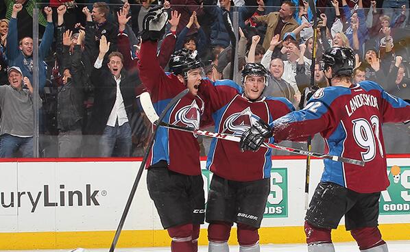 Avalanche's tweet photo. How fun was the finish?! #AvsVsSens #TysonBarrie #TysonKnockout http://t.co/S4NigbNxXu