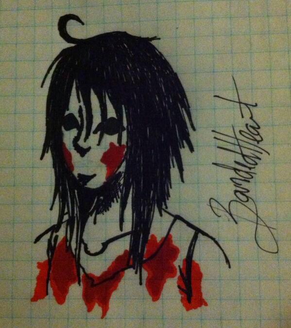 BoundedHeart's tweet image. *He softly sighs as he draws in pen. He adds the blood and inked most of it in.*