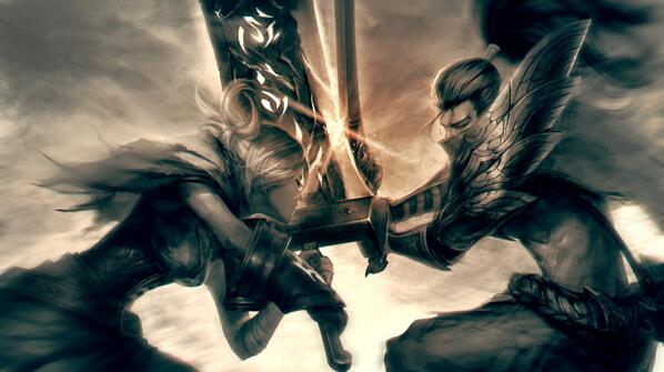 Hikekura's tweet image. #EPIC Riven vs. Yasuo