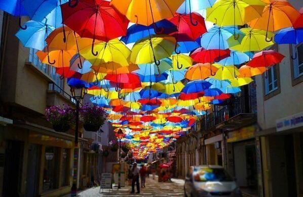 PIanetPix's tweet photo. Umbrella Street In Portugal http://t.co/Br8spvW9JD