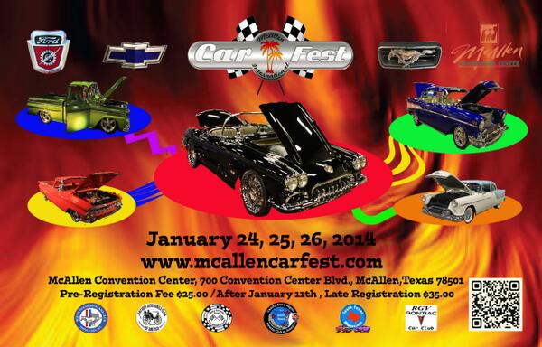 McACarFest's tweet photo. The McAllen International Carfest 2014
Coming January 24,25,26, 2014 http://t.co/5BabjQpm27