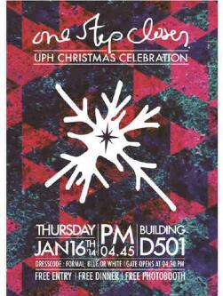 For more info, please kindly follow <a href="/ONESTEP_UPH2013/">ONE STEP CLOSER UPH</a>