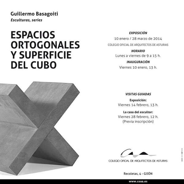 Agijoncreativo's tweet image. Exposición de Guillermo Basagoiti en el Colegio de Arquitectos de Asturias, en Gijón. 10 de febrero al 28 de marzo.