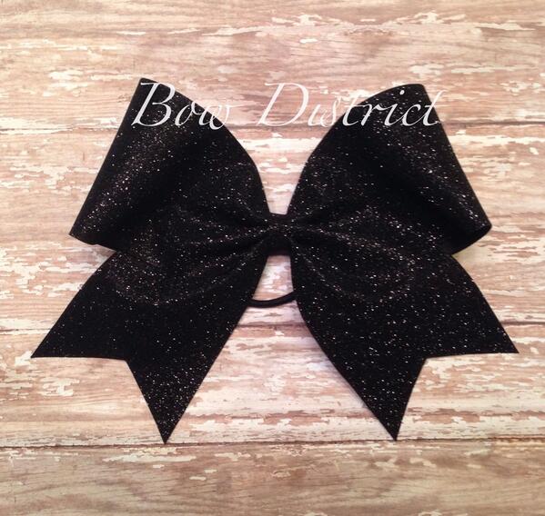 Bowdistrict's tweet photo. 3" Black Glitter Cheer Bow http://t.co/h6yWvD2Ifl