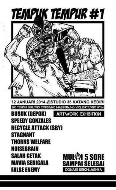 Tempuk Tempur #1 12 Januari 2014 at Studio35 Katang Kediri Jawa Timur.