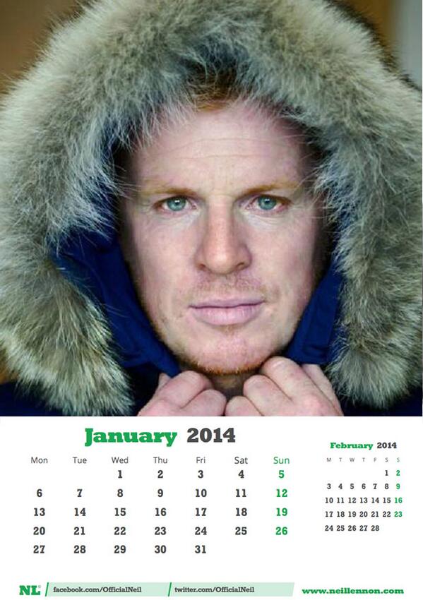 SPORTbible on Twitter: "Neil Lennon calendar: January. East 17 eat your  heart out! http://t.co/0TATFLBQP0"