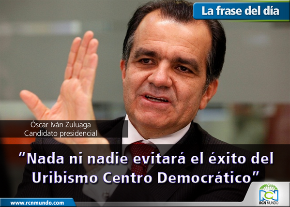 rcnmundo's tweet photo. Óscar Iván Zuluaga pronosticó el triunfo de su partido en las próximas elecciones. http://t.co/l2KPkO93Oe http://t.co/0eEs3IDHCF