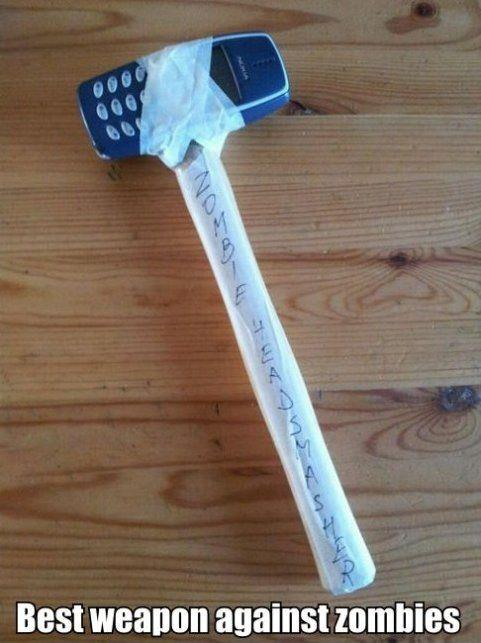 MensHumor's tweet photo. Best Weapon Against Zombies. http://t.co/4wP65M3oc0