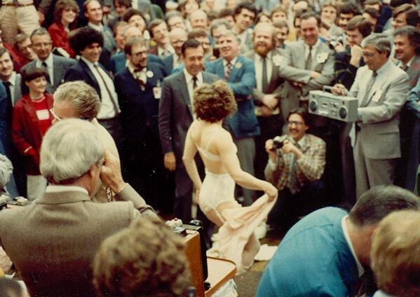 History In Pictures On Twitter A Stripper Visits The Trading