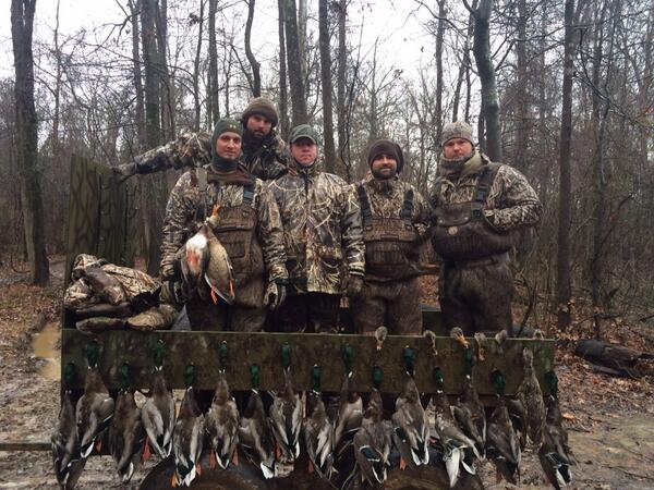 JLester34's tweet photo. Had an awesome time duck hunting in Arkansas with my boys for my birthday! http://t.co/R6Uz8iIwEX