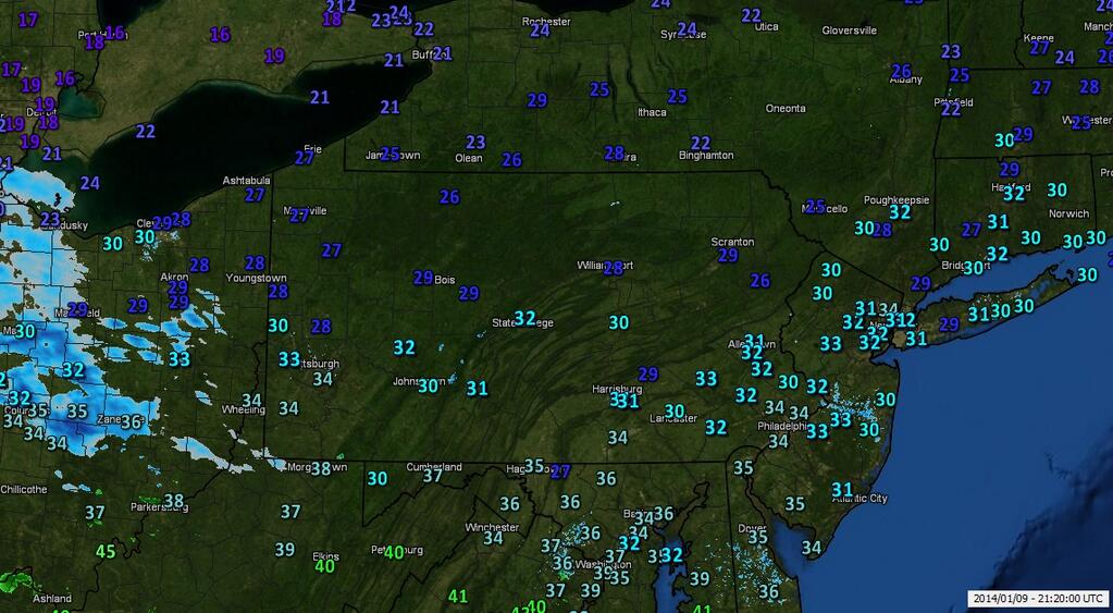 Weather in Connecticut (Danbury, Wallingford, Trumbull paid, hills