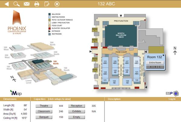 Phoenix Convention Center Map Imap Multimedia Inc On Twitter: "Esp For The Phoenix Convention Center ~  Screen Shot Of The Interactivity, Working With Individual Meeting Space.  Http://T.co/77Meuze6Pv" / Twitter