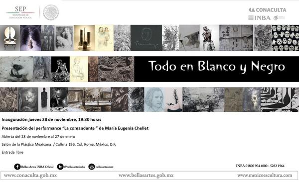Aún puedes venir a visitar la expo #TodoenBlancoyNegro con gran variedad de formatos y técnicas