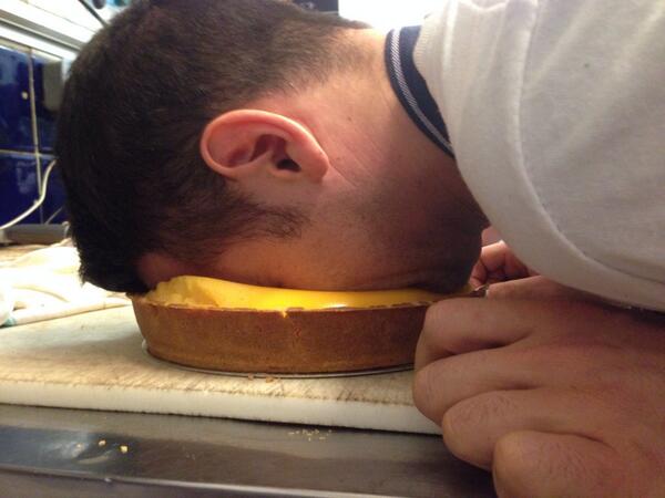 StickyWalnut's tweet image. Here's my lemon tart &amp;amp; here's the first ever photo of me