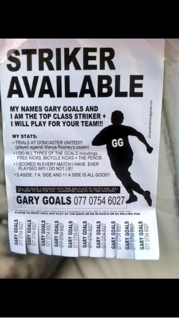 JamesRyanGunner's tweet photo. "I DO ALL TYPES OF THE GOALS" http://t.co/1qpbb65Y10