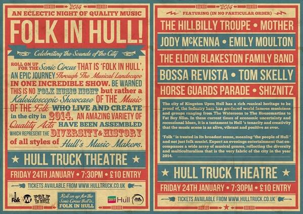 simo67uk's tweet photo. Looks good: @HullTruck @HullFolk @mothermusicuk @jodymckenna @TomSkellymusic @EmmilyMoulton @The_Shiznitz @hgpuk http://t.co/QJsCfXeB9E