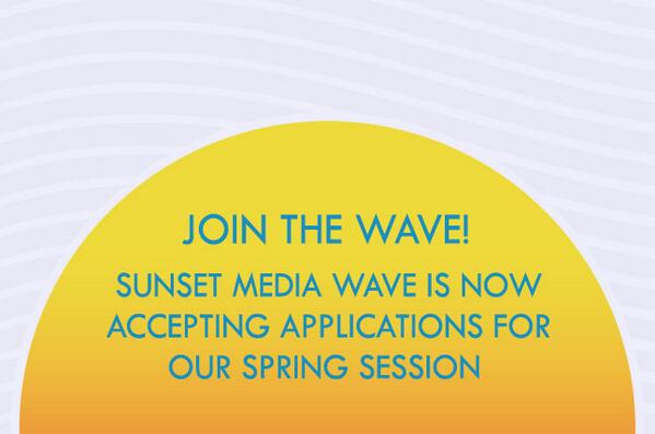 SunsetMediaWave's tweet image. Creative and passionate Bay Area teens are encouraged to apply for The Wave's Spring Session: bit.ly/KL9SLb