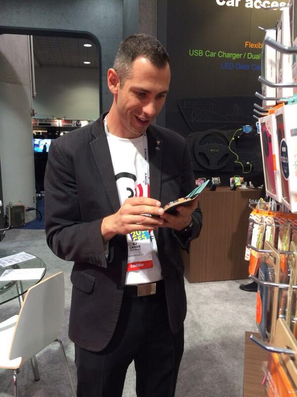mobcstyle's tweet photo. A lucky lad @BjComedy just found the perfect match 4 his phone,screen protection &amp; a beautiful case! #mob;c #CES2014 http://t.co/OFE1td2sYm