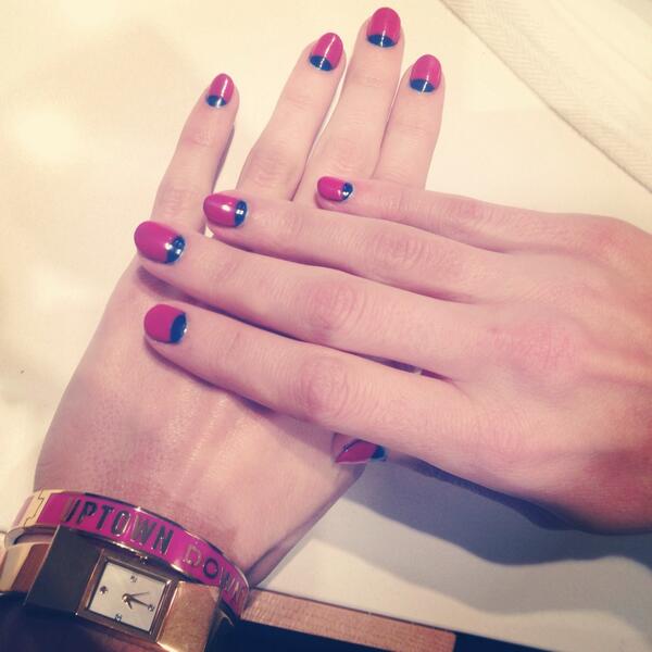 meet_calaco's tweet photo. Loving half moon manis. Wild color combinations welcome. http://t.co/AQi8Vv18Y8