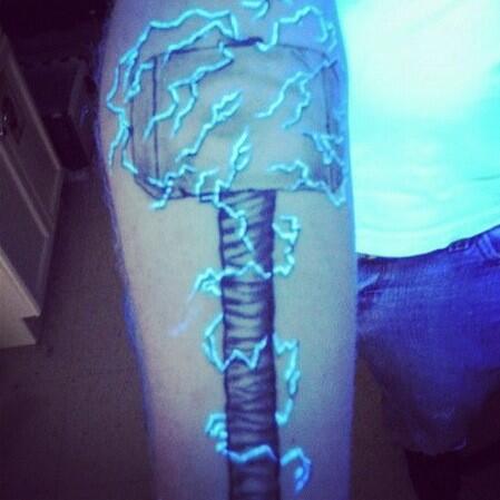 images Thors Hammer Tattoo With Lightning thor inked tatted blacklight