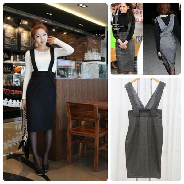 Kristen Dress BLACK GRAY. IDR.250 Bahan.Thick Cotton Waist.74cm L.69cm (All Size Fit.S-M)
