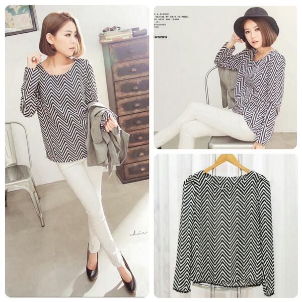 Zigana Blouse IDR.160 Bahan.Chiffon Bust.84cm L.54cm (All Size Fit.S-M Medium)