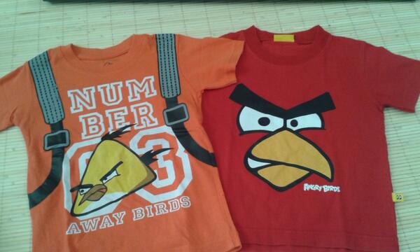 garagetwitsale's tweet image. Kaos angrybird orange 1y merah 2y 45rb/pc #prewashed