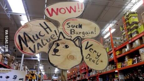 shotsminim's tweet image. Would brighten my day if Sainsbury's did signs like this #doge #notgettingold