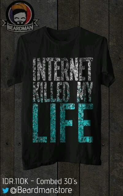 BEARDMANSTORE's tweet photo. Internet kill my life -Black- #media #beardman #clothing #tshirt http://t.co/eAp8lQtPlA