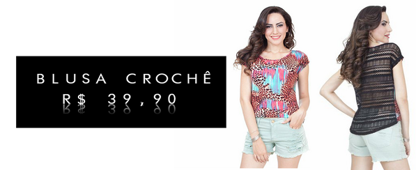 Infinitylook's tweet image. PROMOÇÃO: Blusa Chochê com detalhes em onça. R$ 39,90 ou até 6x sem juros! goo.gl/MCzSaV