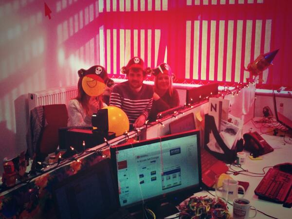 Dom_Doughty's tweet photo. Birthday pirates @Charlie_4Ps @Jeff_4Ps @Jennyl_4Ps http://t.co/DySLvC2fu6