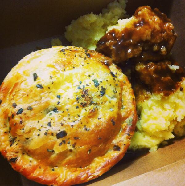 Harrods's tweet image. A #British classic - care to join us this lunchtime at the new pie &amp;amp; mash counter in our #FoodHalls?