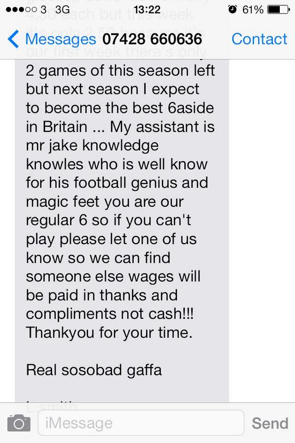 logansmith123's tweet photo. My great managers speech ... Genius @Hadfield_S6 @JoshuaSmith_123 @DavidMoyesFans http://t.co/Gp4EqfuqHN