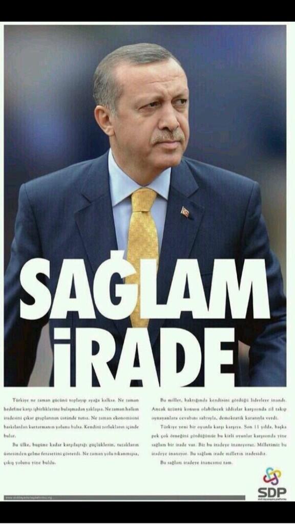 #SağlamİradeRTErdoğan Milletin iradesine kimse pranga vuramaz