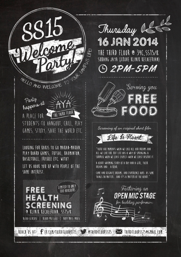 ThirdFloorSS15's tweet photo. Happy 2014! We re-open our premises on 16 Jan with a SS15 Welcome Party for students who are new to Subang. Join us! http://t.co/hVbTXWq9AP
