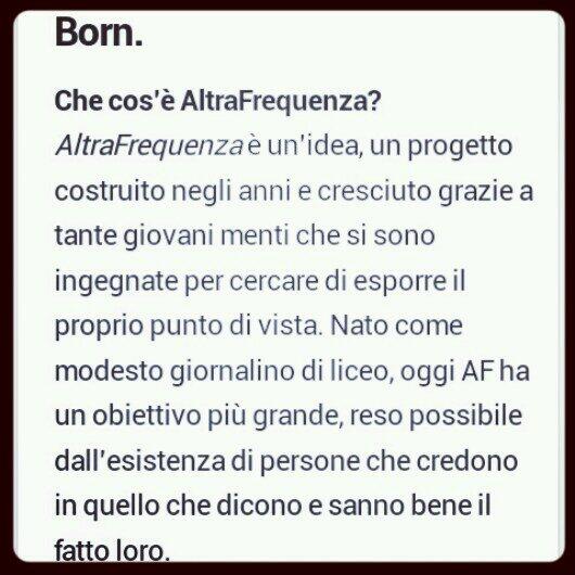 Piattaforma wordpress... A breve la nostra casa ufficiale!
altrafrequenza.wordpress.com